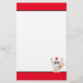 漫画のナースマウスおもしろい固定 便箋 (正面)