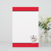 漫画のナースマウスおもしろい固定 便箋 (スタンド正面)