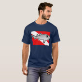 漫画のナースSharkダイブフラグ Tシャツ (正面フル)