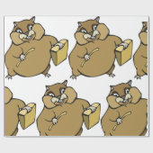 漫画のハムスター ラッピングペーパー (フラット)