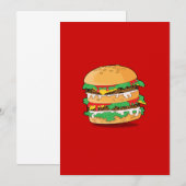 漫画のハンバーガー招待状 招待状 (正面/裏面)