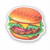 漫画のハンバーガー シール (正面)