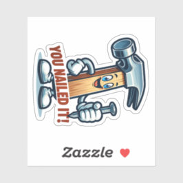 漫画のハンマー"あなたは釘付け！ シール