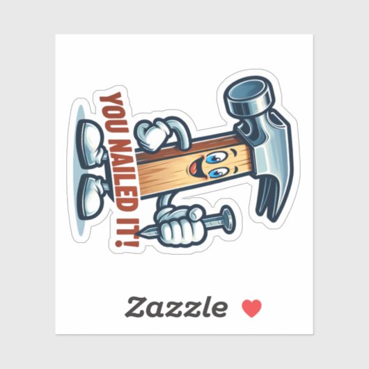 漫画のハンマー"あなたは釘付け！ シール (シート)