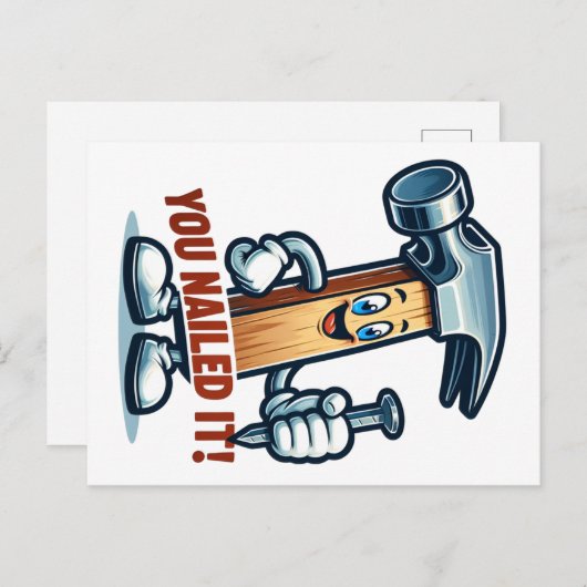 漫画のハンマー「見事だ！」ポストカード ポストカード (正面/裏面)