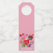 漫画のハートと甘い友人バレンタインデー ボトルネックタグ (正面)