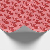 漫画のハートはハートを示す ラッピングペーパー (角)