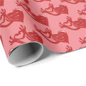 漫画のハートはハートを示す ラッピングペーパー (ロールコーナー)