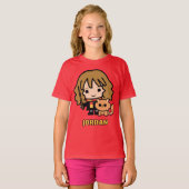 漫画のハーマイオニーとクルックシャンクス Tシャツ (正面フル)