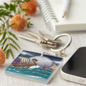 漫画のバイキング侵略艦隊 キーホルダー (正面右)