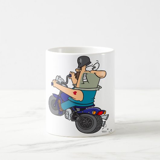 漫画のバイク男子マグカップ コーヒーマグカップ