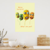 漫画のバクテリアのポスター ポスター (キッチン)