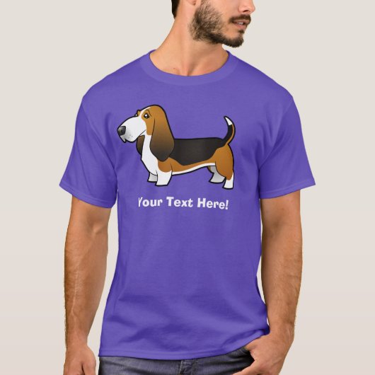 漫画のバセットハウンド Tシャツ (正面)