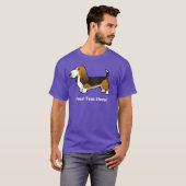 漫画のバセットハウンド Tシャツ (正面フル)