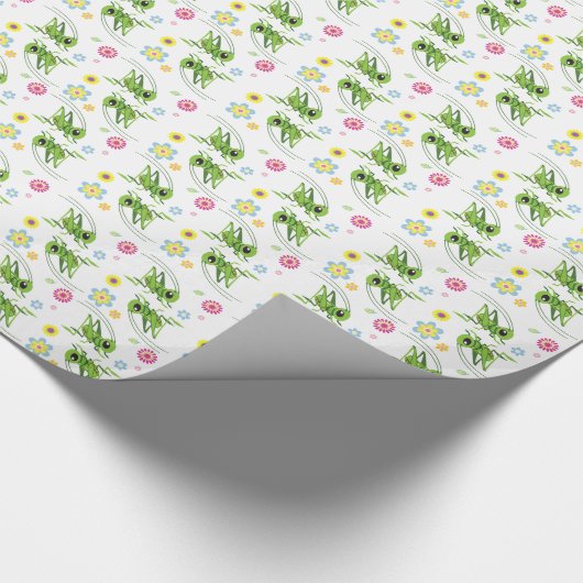 漫画のバッタ ラッピングペーパー (角)