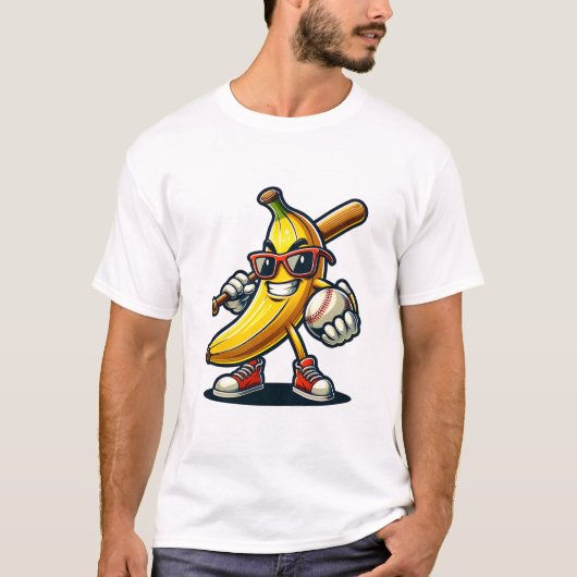 漫画のバナナ遊キャラクター Tシャツ (正面)