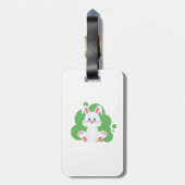 漫画のバニーのスプラッシュ ラゲッジタグ (裏面縦)