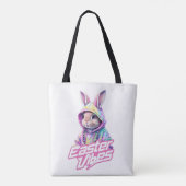 漫画のバニー復活祭のビーブアート トートバッグ (裏面)