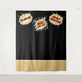 漫画のバブル引用結婚式写真背景 タペストリー