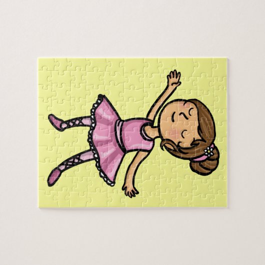 漫画のバレエダンサー ジグソーパズル (横)