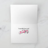 漫画のバレンタインデーのかわいい足 シーズンカード (内部)