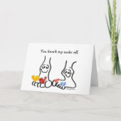 漫画のバレンタインデーのかわいい足 シーズンカード (正面)