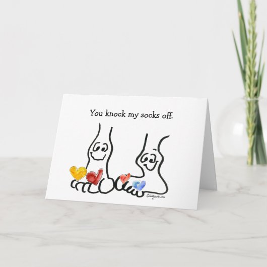 漫画のバレンタインデーのかわいい足 シーズンカード (正面)