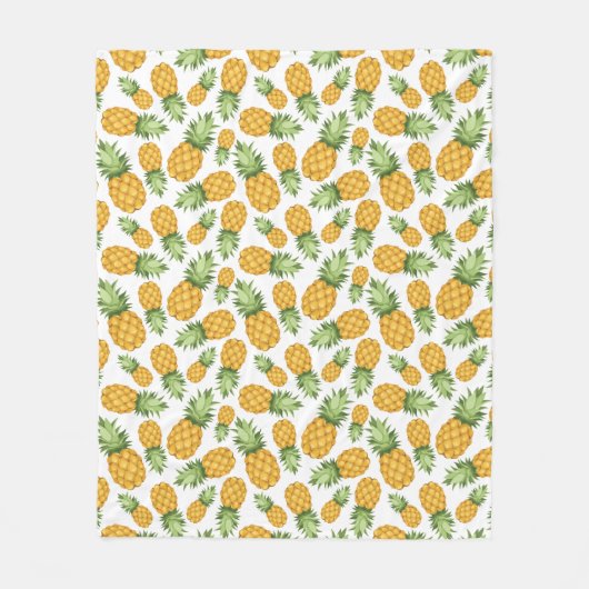 漫画のパイナップルパターン フリースブランケット (正面)
