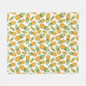 漫画のパイナップルパターン フリースブランケット (正面(横))