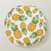 漫画のパイナップルパターン ラウンドクッション (裏面)