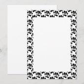 漫画のパウズ・アンド・ボンズ・パターン DIY ブランク 招待状 (正面/裏面)