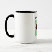 漫画のパグの子犬のマグショット可愛い大切ポートレート マグカップ (左)