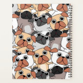 漫画のパグの背景を持つ学生プランナー プランナー手帳 (裏面)