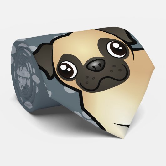 漫画のパグ ネクタイ (ロール)