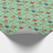 漫画のパグ ラッピングペーパー (角)