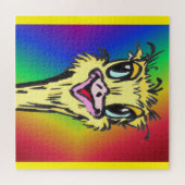 漫画のパズル:かわいいダチョウ虹 ジグソーパズル (横)