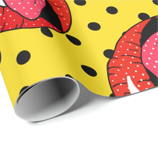 漫画のパッチバッジとリを使ったシームレスなパターン ラッピングペーパー (ロールコーナー)