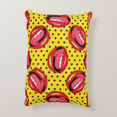 漫画のパッチバッジとliのシームレスなパターン アクセントクッション (裏面(縦))