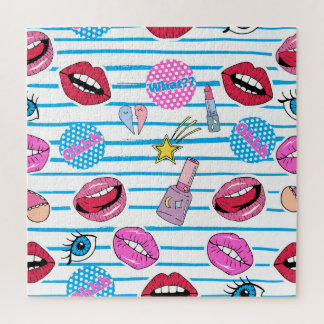 漫画のパッチバッジポップ・アートの：アート。 ジグソーパズル