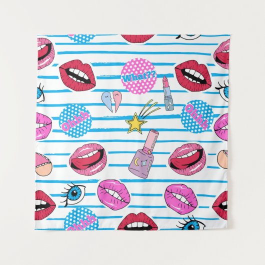 漫画のパッチバッジポップ・アートの：アート。 タペストリー (正面)