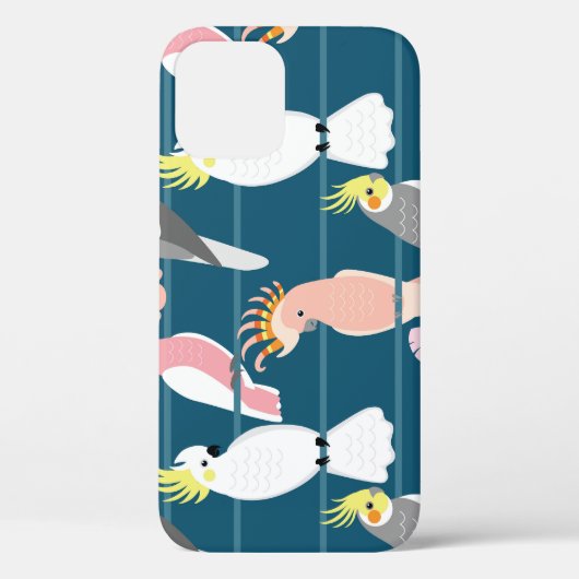 漫画のパロット:かわいいシームレスパターン Case-Mate iPhoneケース (裏面)