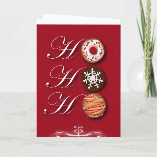 漫画のパン屋ドーナツクリスマスのクッキーHoHoHo シーズンカード (裏面)