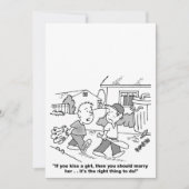 漫画のパーソナライズされた結婚式招待状 招待状 (正面)