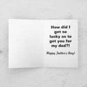 漫画のヒゲ猫 面白い 父の日のカード カード (内部)