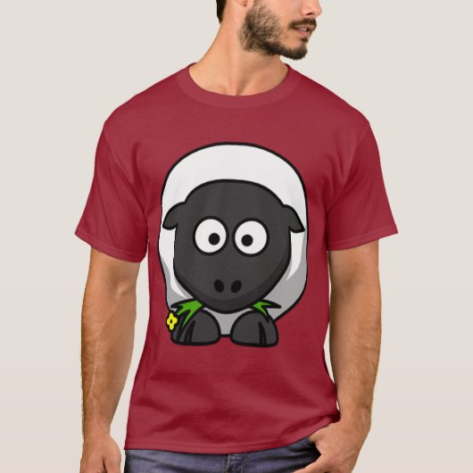 漫画のヒツジのティー Tシャツ (正面)