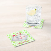 漫画のヒポタムスクリスマスクリスマス スクエアペーパーコースター (インサイチュ)