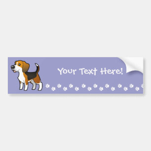 漫画のビーグル犬 バンパーステッカー