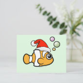 漫画のピエロのサンタ シーズンポストカード (スタンド正面)