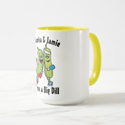 漫画のピクルペアPickleballチームビッグディルマグ マグカップ (正面右)