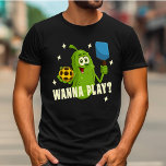 漫画のピクルワンピックル遊ボール Tシャツ<br><div class="desc">このピクルボールTシャツはおもしろいのピクルス素晴らしで頼、他のプレイヤーがコートに参加す遊る方法だ。</div>